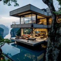 Ventanas panorámicas modernas personalizadas, puertas, vidrio templado negro, ventana de imagen fija de aluminio, estilo americano, venta con recubrimiento en polvo