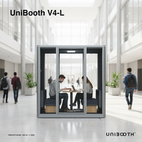 Cabina Acústica Premium Moderna para Oficina UNIBOOTH, Cabina Telefónica Insonorizada, Cabina de Reuniones, Sala de Trabajo Privada para Espacios Corporativos y Empresariales