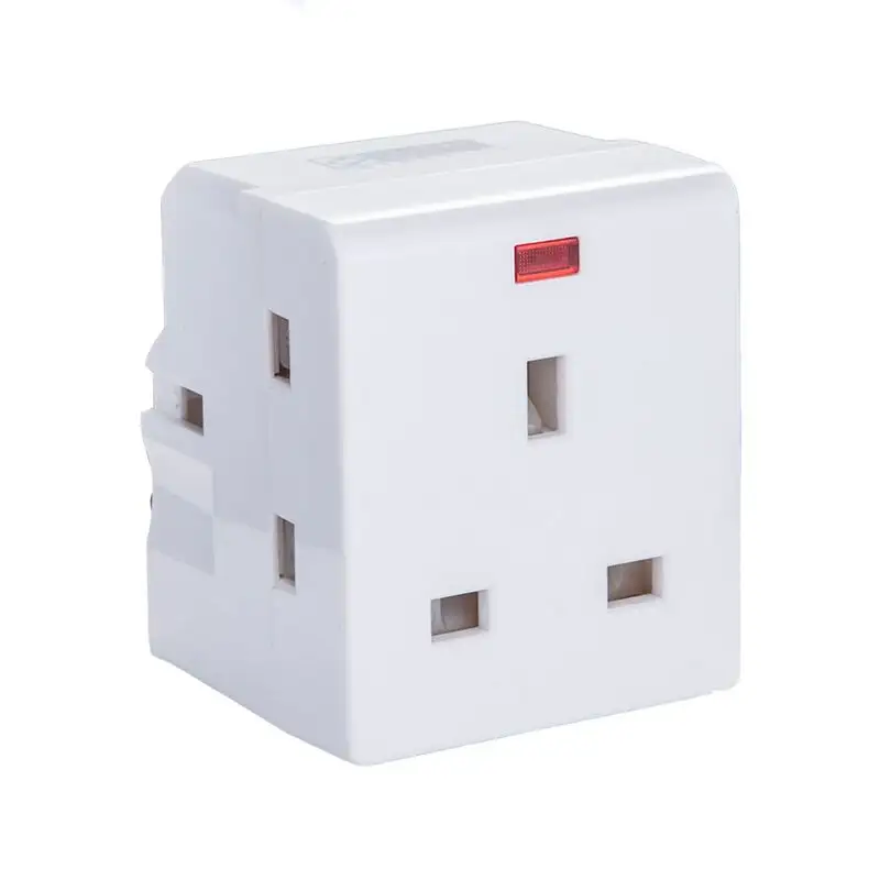 Groothandel White Multifunctionele 3 Manier 13 Amp Mains Fused Plug Adapter Britse Normen Bs 1363 Voor Gebruik In De Uk