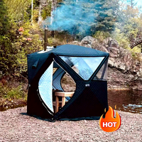 GUGU MEOW Carpa de Sauna Personalizada para 1-2 Personas, de Calidad Media-Alta, Moderna, de Triple Capa, Apertura Automática Rápida, Tela Oxford 210D