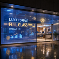 Écran LED transparent grand format pour vitrine de banque, fenêtre en verre, mur en verre, affichage de projet
