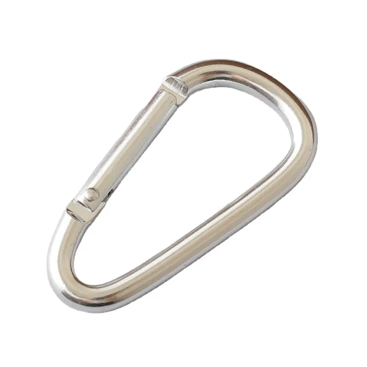 Bag Heavy Duty Bulk Steel Carabiner Hook Buckle Silver Carabiner Clip Screw Clasp 6mm X 60mm Alloy Spring Snap D Shape Hook