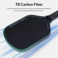 Raquette de pickleball en carbone T800 16 mm, raquette de pickleball OEM en nid d'abeille, raquettes de pickleball pressées à chaud pour tournois, vente en gros