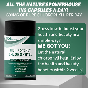 Suplemento alimenticio de venta caliente para bajar de peso, clorofila de sodio y cobre, desintoxicante natural, cápsulas de clorofila de sodio y cobre. - Product Image 4