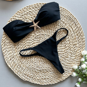 Women 2 Piece Bandeau Bikini Set Gold Starfish Decor Knot Front Spaghetti <strong>Strap</strong> Swimsuit Summer Beach <strong>Bathing</strong> <strong>Suit</strong> Wholesale - Product Image 6