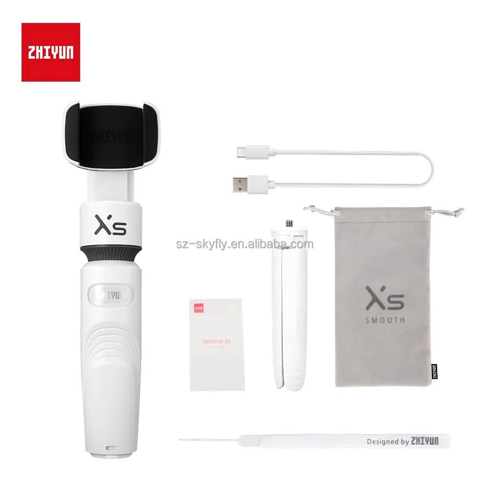 JHD ZHIYUN Gimbal ponsel resmi XS halus, penstabil ponsel Selfie Monopod genggam untuk ponsel pintar iPhone Huawei Samsung