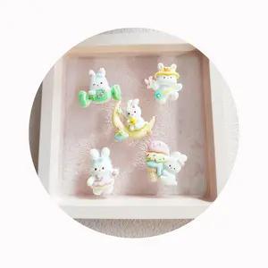 Cute Mini Cartoon Bright Rabbit Candy Ice Cream Resin Emabellishments Scrapbook Diy Jewelry Decor Crafts Accessories