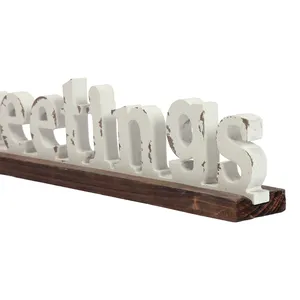 Letras artesanales de madera hechas a mano, decoración rústica para el hogar, alfabetos de madera, letras, números, piezas artesanales, letras de madera de pie, Decoración de mesa