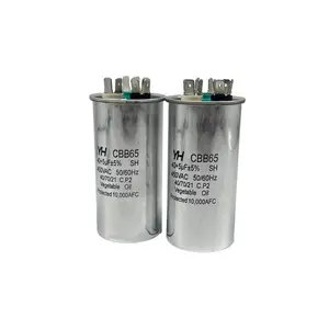 Capacitores CBB65 personalizados de alta qualidade 20uf 25uf 30uf 35uf 40uf 45uf 50uf 55uf para capacitor de ar condicionado