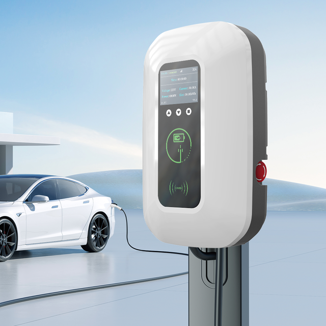 E-mingze Wholesale AC EV Charging Station Wall Mounted Wallbox Type2 Ev Charger Smart Car Chargers APP WIFI Electric Wall Box