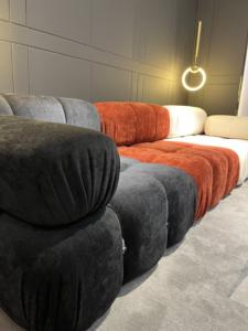 Canapé moderne Mario <span class=keywords><strong>Bellini</strong></span> modulaire modulaire en forme de L, ensemble de meubles de salon compressés, canapé à boucle en velours dans une boîte - Product Image 2