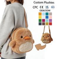 Sac bandoulière Ita personnalisé en peluche renard de dessin animé pour enfants, femmes et filles, cadeau d'anniversaire avec sangle réglable