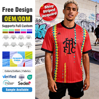 Camiseta de Fútbol Personalizada con Jacquard Brillante, 180g, Corte Holgado, Estilo Africano Étnico Geométrico, Uniforme de Equipo Sublimado