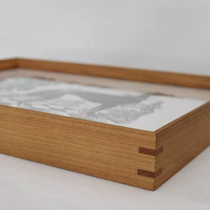 A4 Masif Ahşap Zıvana Yapıştırma Yapısı Geleneksel Çin Resmi Fotoğraf Çerçevesi Özel Duvar Montajı Her Boyutta Basit Modern Tasarım - Product Image 4