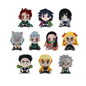 Grosir 10 model Demon Slayer Kimetsu no Yaiba Anime mainan mewah untuk hadiah anak-anak