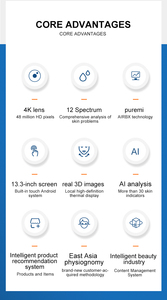 Analizador Facial 3D Portátil de Alta Eficiencia con IA 2026, con WiFi para Análisis de Acné, Diagnóstico de Salud de la Piel, Compatible con Varios Idiomas - Product Image 3
