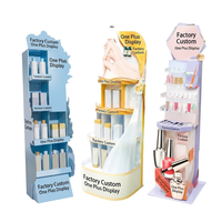 Support d'affichage au sol en carton DIY personnalisé, présentoir en carton ondulé pour cosmétiques