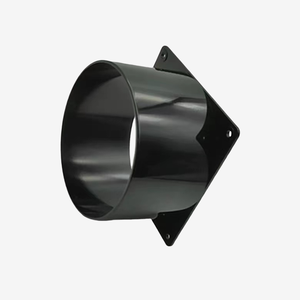 Brida Cuadrada a Redonda de Plástico Negro para Sistemas HVAC, Accesorios de Conexión de Conductos de Aire - Product Image 2