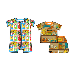 目标竹子婴儿短袖婴儿Zippy睡衣春季热卖汽车图案拉链封口 - Product Image 6