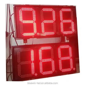 3 digit 8.88 Petrol station digital signage display high brightness led price board for gas station