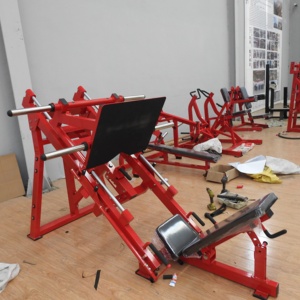 Pressa per gambe lineare HS Fitness caricata con piastra per gamba seduta - Product Image 1