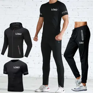 3 Piece Tight Gym Workout Jogging Fitness Yoga Wear Men Outdoor Clothing Athletic Sportswear