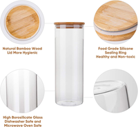 Glass Sealed Kitchen Storage Jar High Borosilicate Glass Jar Sealed Storage Sugar Jar