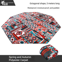 Tapis de pique-nique et de camping octogonal pliable, léger, durable, extra large, imperméable, de haute qualité, portable pour le jardin 4