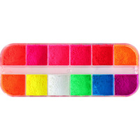 Populaire Fluorescent Arc-En-Ciel Gradient Classique Nail Art Glitter Ins Nouvelle Poudre De Décoration Des Ongles pour Une Utilisation En Salon
