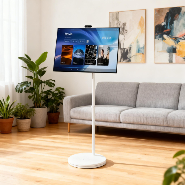 32-inch Smart TV 8+128GB Silent Scroll Wheel Design, with Camera, Remote Control, Suitable for Home, Office, Gaming and Yoga Etc