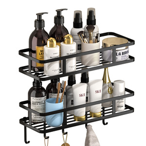 Mensola Adesiva da Parete Senza Foratura, Ganci in Metallo Antiruggine per Doccia, Organizzatore per Bagno, <span class=keywords><strong>Cucina</strong></span>, Toilette, Lavanderia, Salvaspazio - Product Image 3
