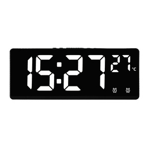 Réveil numérique de table avec affichage de l'heure, du calendrier et de la température, contrôle vocal, luminosité réglable, idéal pour chambre et bureau - Product Image 3