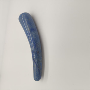 Натуральный голубой авантюрин камень массажные палочки Кристалл изогнутый полумесяц Йони игрушка для взрослых - Product Image 3