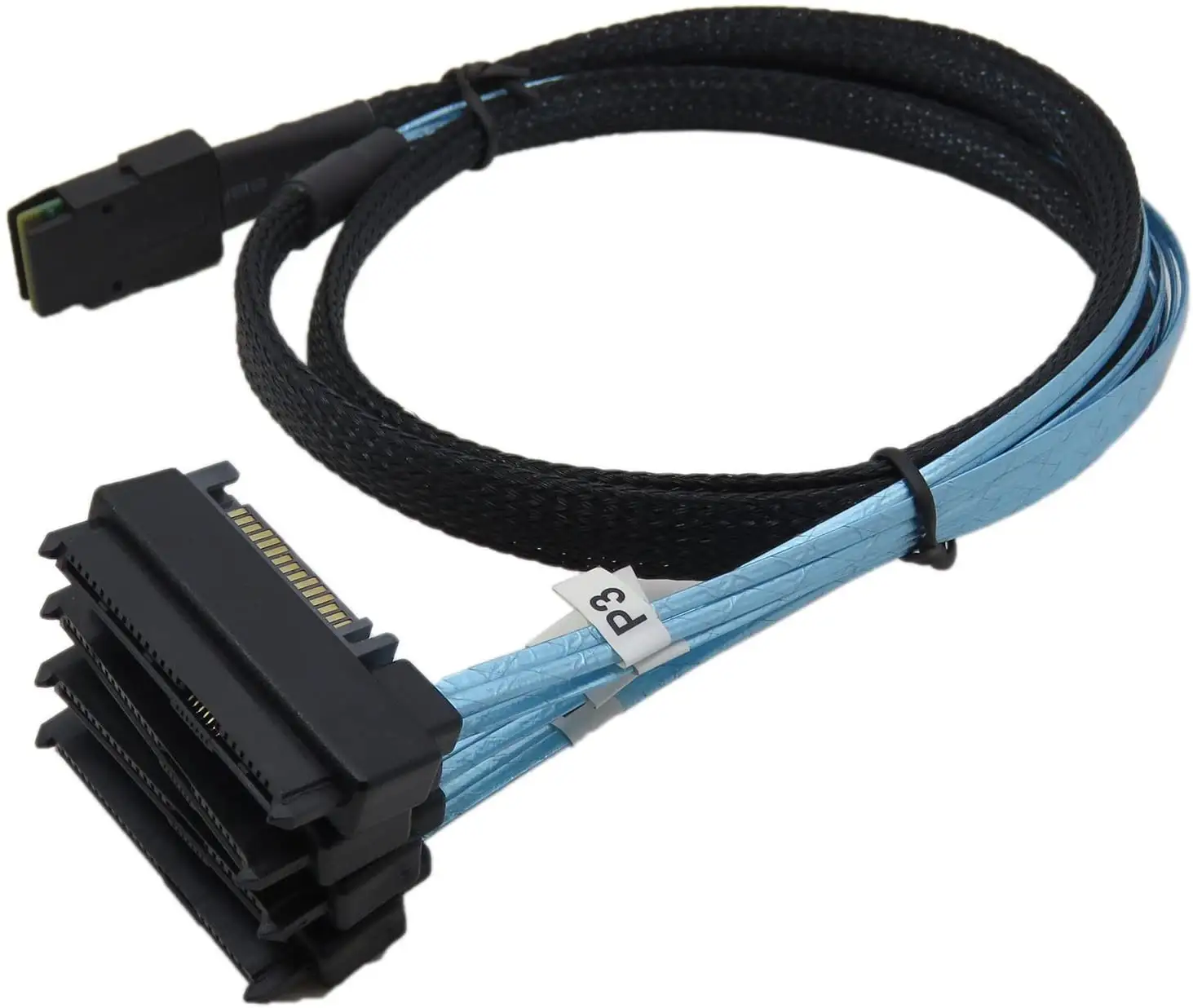 YXY-conectores de SFF-8087 Mini SAS de 36 SFF-8482 a (4), con puerto de alimentación SAS de 15 Pines, Cable de 12 GB/S para controlador duro SAS de 0,5 m y 1m