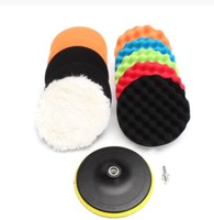 Lot de 12 éponges de polissage en mousse Lijian pour voiture, plusieurs tailles (3/4/5/6/7 pouces), kit de polissage à boucles auto-agrippantes, logo OEM personnalisé, polisseuse rotative DA