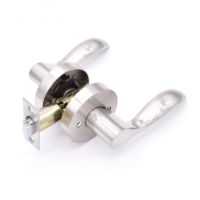 Serrure de porte tubulaire robuste et durable en zinc plaqué avec clés en laiton pour portes de 30 à 45 mm d'épaisseur