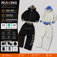 Fabricant de vêtements sur mesure Y2K, survêtements zippés en gros, combinaisons à empiècements contrastants, OEM, en vrac, marque privée, sérigraphiés