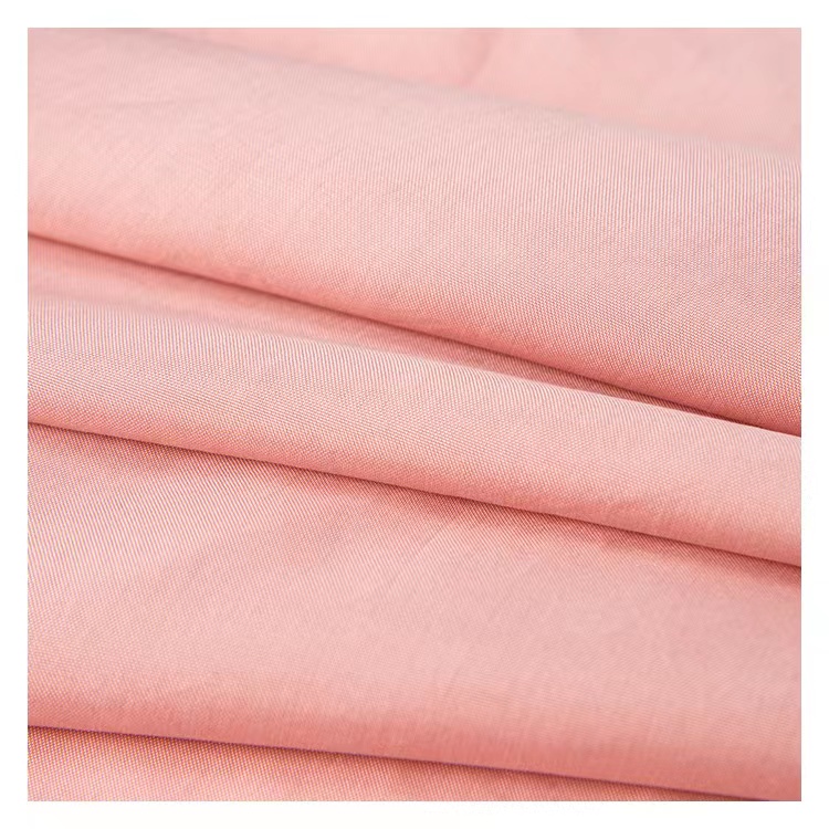 Ручная мягкая волоконная однотонная окрашенная ткань из тенсела для летнего платья и подкладки в готовом цвете