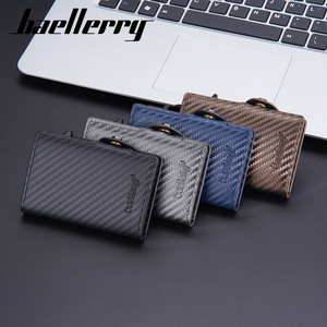 กระเป๋าใส่บัตรผู้ชาย Baellerry ขนาด 4 นิ้ว ป้องกัน RFID แบบดีดบัตรอัตโนมัติ ลายเพชรดำ - Product Image 4