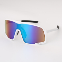 Gafas de Sol Deportivas Unisex de Alta Calidad OEM, Protección UV400, Diseño Cuadrado de Montura Completa, Colores Blanco, Gris y Rosa, Embalaje Personalizado, China