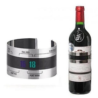 Termómetro Digital de acero inoxidable para botella de vino tinto, pulsera eléctrica con pantalla Lcd, medidor de temperatura creativo