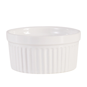 Cuencos de cerámica acanalados blancos modernos Diseño apilable de estilo nórdico para servir aperitivos de pasta de ensalada - Product Image 5