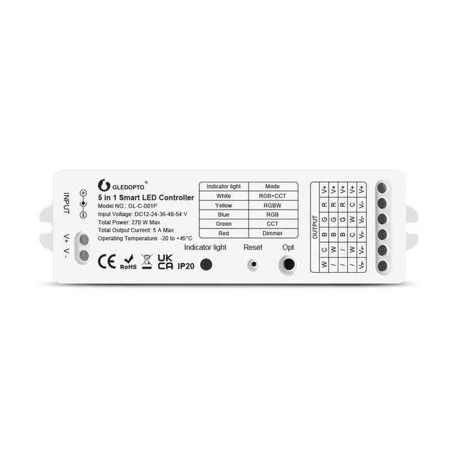 Direct Sale Smart GLEDOPTO RF Remote Ultra Zigbee Pro 5 in 1 LED Controller for All PWM LED Light