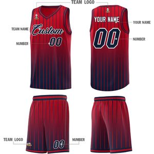 Custom Men's Basketball Jersey Set Personalized Name Number Mesh Sleeveless V-Neck Moisture Wicking Uniforms Adult - Product Image 3