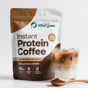 Chất Lượng Cao Không Đường Ngay Lập Tức Nấm Protein Đá Cà Phê Nóng Bột Đồ Uống Collagen Hạt Sô Cô La Hương Vị Kem Đóng Gói Túi - Product Image 1