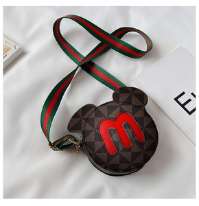 PU Leather Shoulder Mini <strong>Bag</strong> Print Cartoon with Single Strap for Woman Man and Unisex Fashion <strong>Bag</strong> Grey - Product Image 4