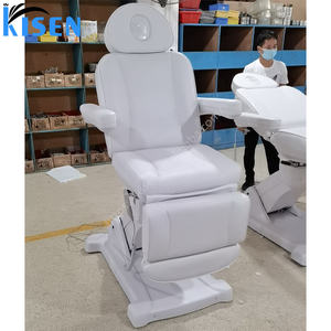 Kisen moderno salón de belleza muebles tela mesa de masaje 4 motores base eléctrica PU cuero facial Spa con rotación cama de pestañas - Product Image 5
