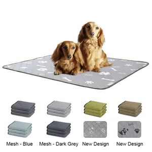 Almohadillas reutilizables para entrenamiento de mascotas, inodoro de gran tamaño, 4 capas, súper absorbentes, impermeables, antideslizantes, lavables