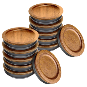 Hot Sale Minimalist Design Kitchen <b>Storage</b> Set Airtight Wooden- Lid <b>Glass</b> Jar Spoon Pot Spice Drawer Eco-Friendly <b>Food</b> Use - Product Image 1