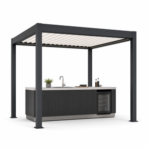 Pergola électrique à toit à persiennes en aluminium intelligent RK-C3 pour cuisine extérieure - Product Image 1
